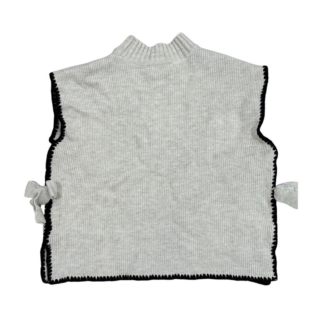 blu pepper Women's L Sleeveless Ribbed Knit Mock Neck Crop top